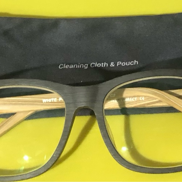 🆕 frames from (Eyebuy Direct) size 53 16/135 wood toned dark front temple light - Picture 6 of 8